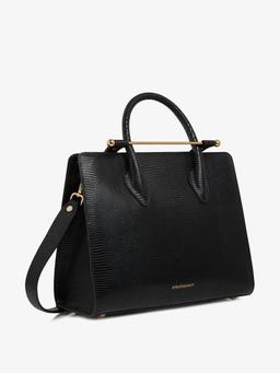 Black lizard-embossed leather The Strathberry midi tote The Strathberry Midi Tote Strathberry    - Collagerie