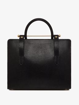 Black lizard-embossed leather The Strathberry midi tote The Strathberry Midi Tote Strathberry    - Collagerie