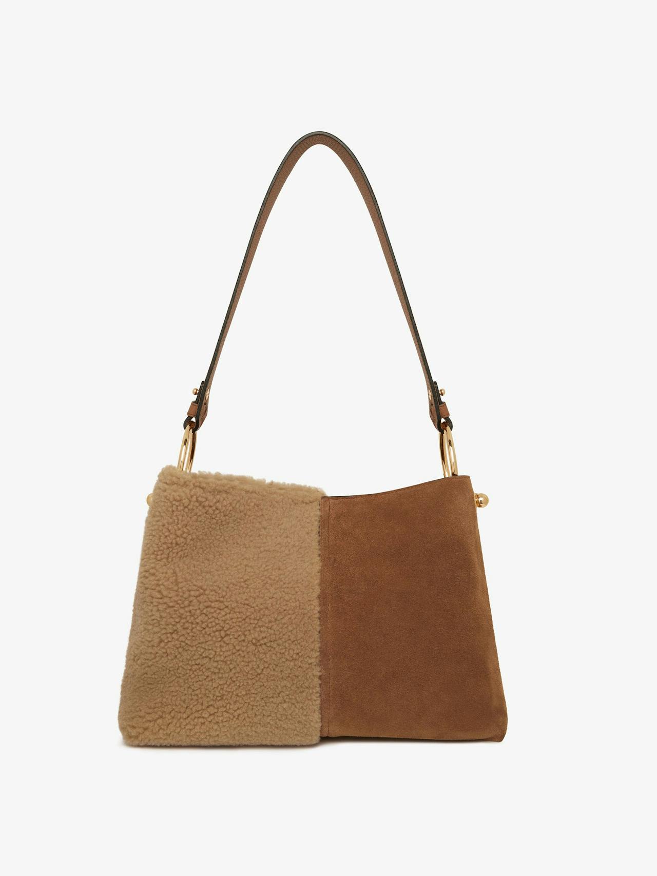 Caramel shearling Lana hobo bucket bag Lana Hobo Strathberry    - Collagerie