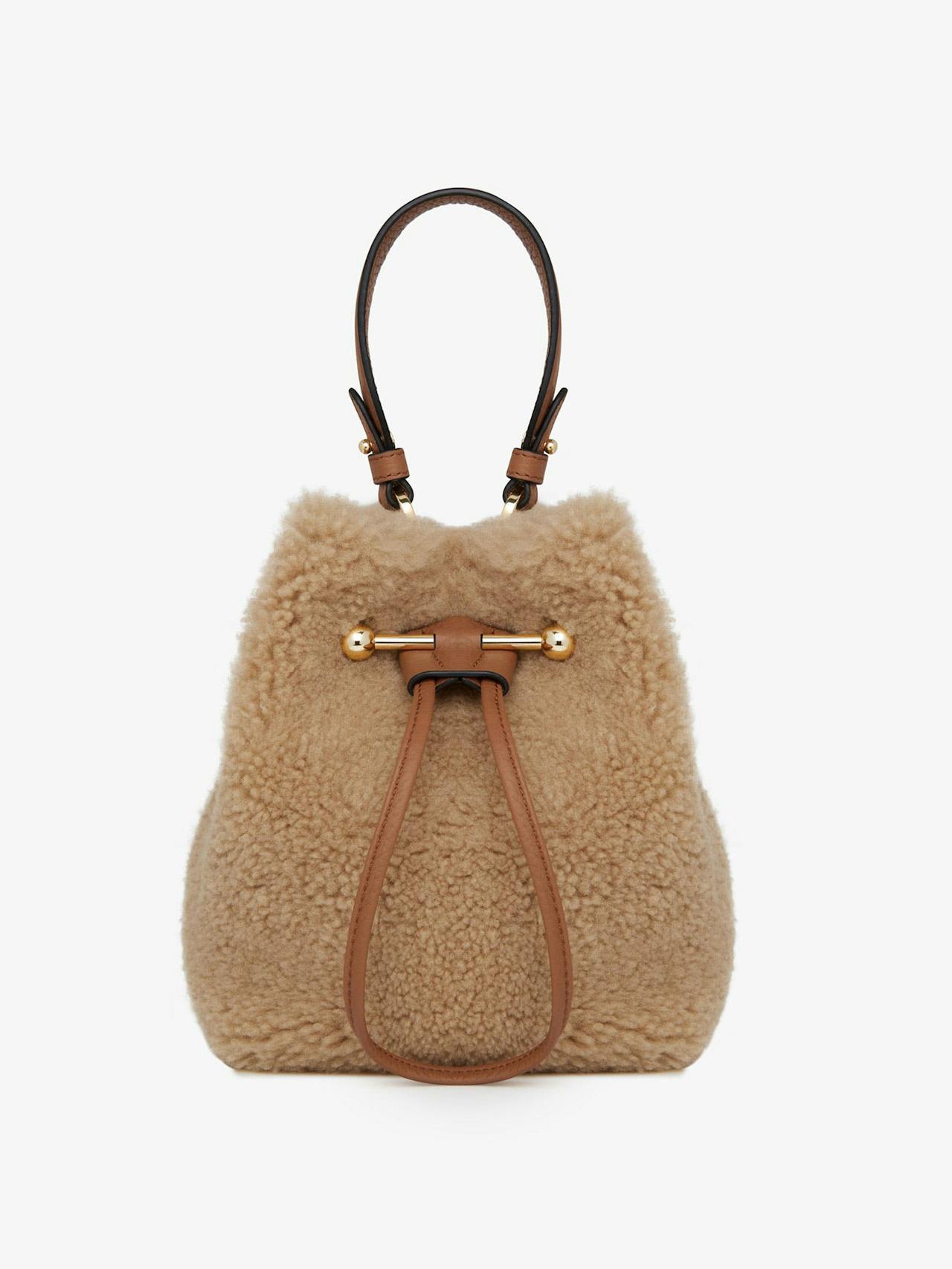 Caramel shearling Osette bucket bag Osette Strathberry    - Collagerie