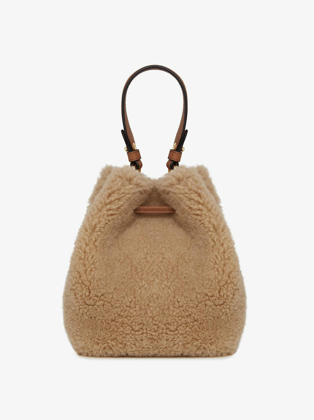 Caramel shearling Osette bucket bag Osette Strathberry    - Collagerie