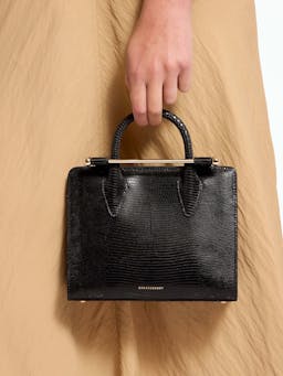 Lizard-embossed leather black The Strathberry mini tote The Strathberry Mini Tote Strathberry    - Collagerie