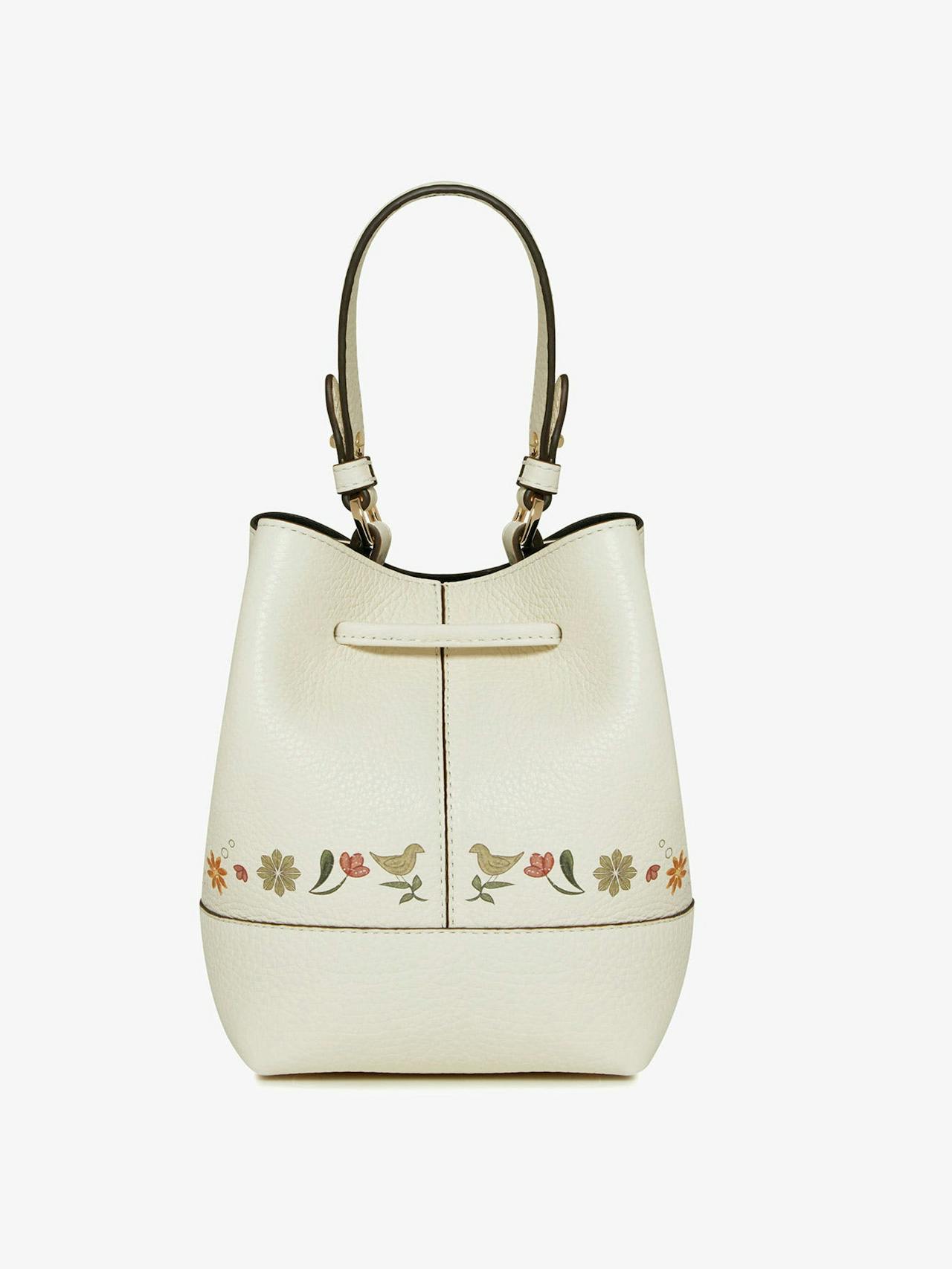 Vanilla bird print Osette bucket bag Osette Strathberry    - Collagerie