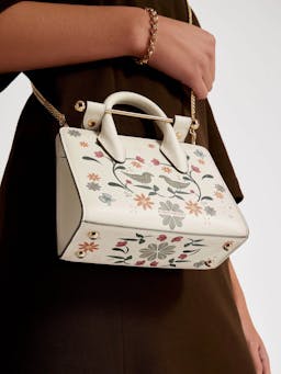 Vanilla bird print The Strathberry nano tote bag The Strathberry Nano Tote Strathberry    - Collagerie