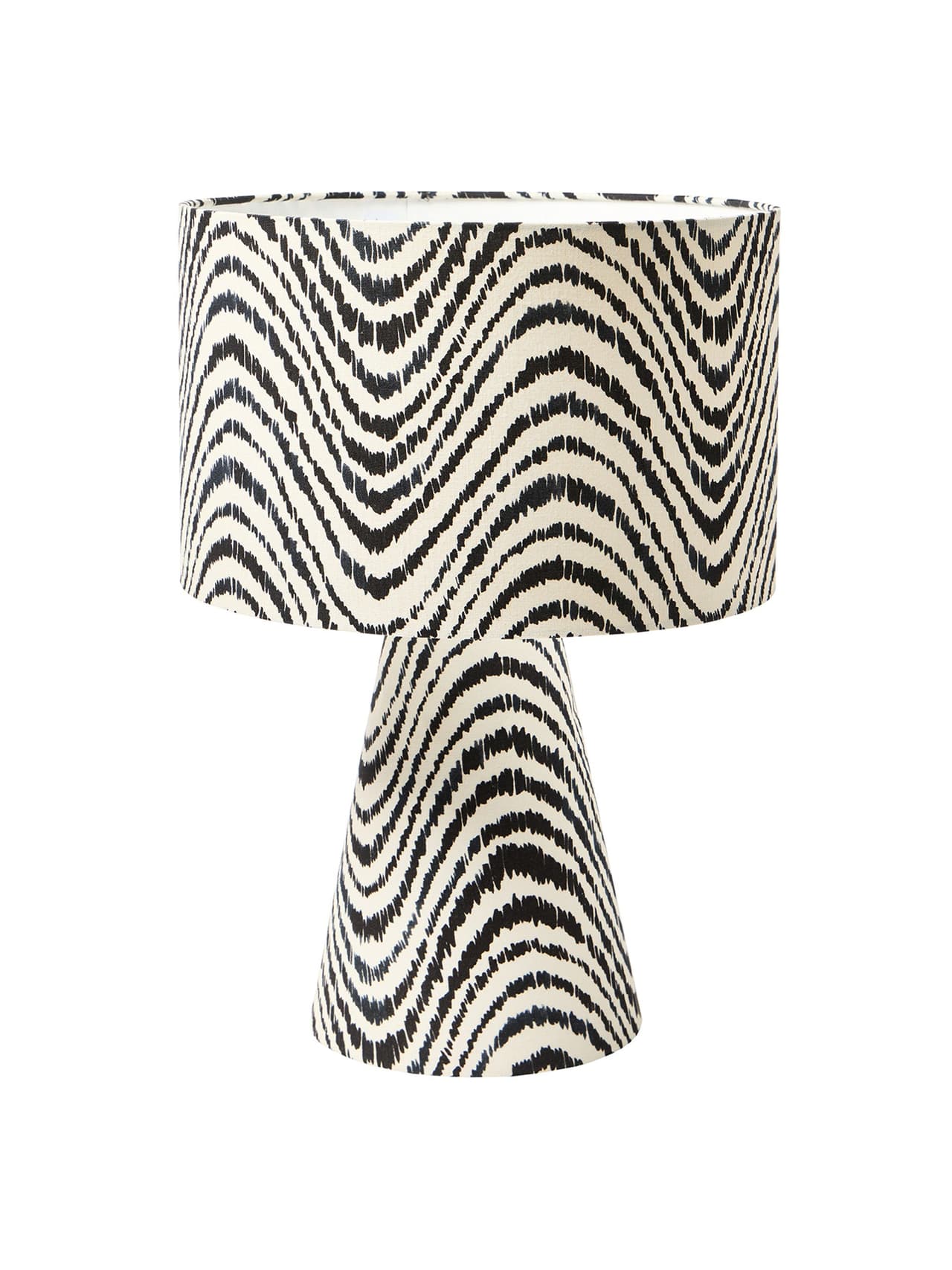 Onda monochrome wavy desk and table lamp