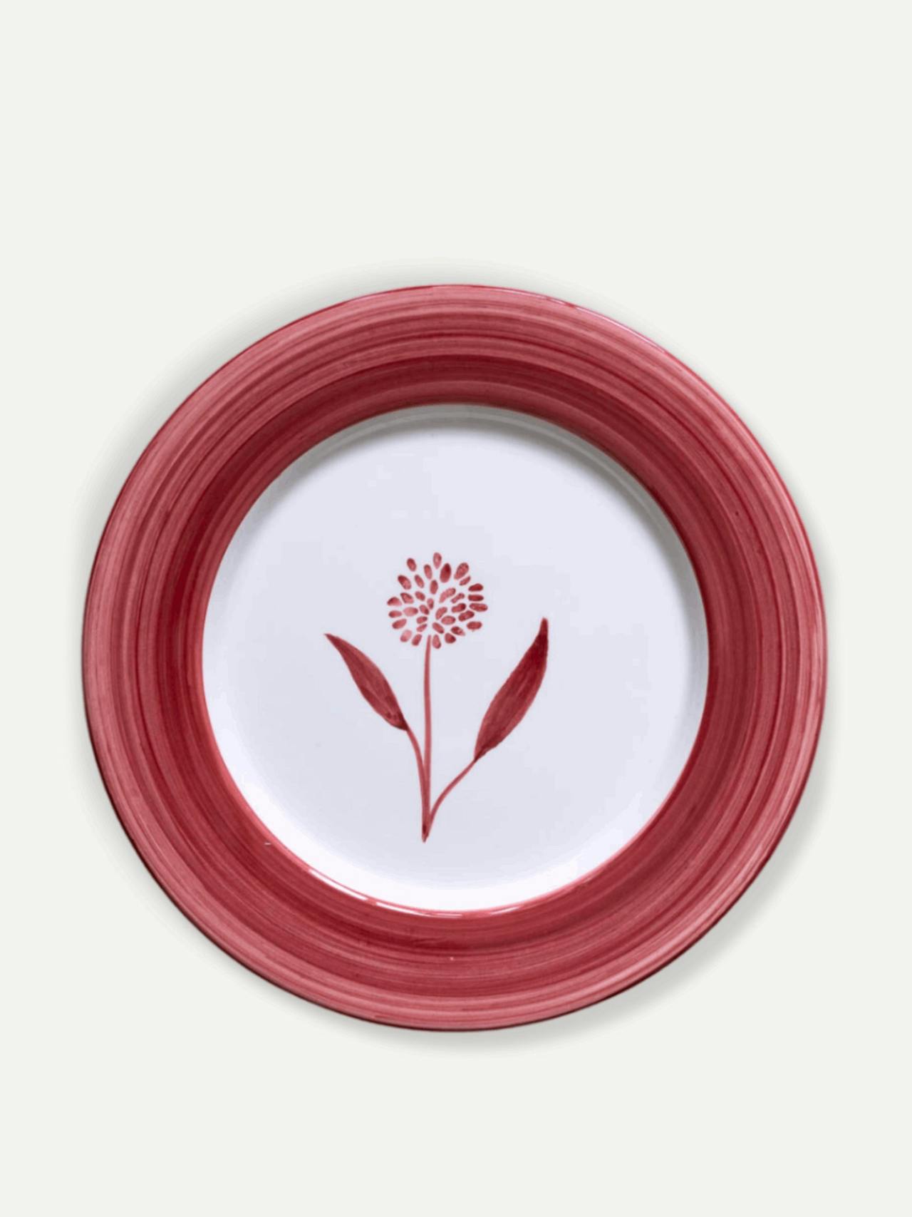 Cecilia hand-painted ceramic dinner plate