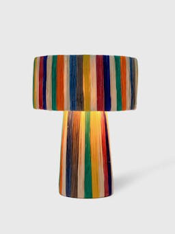 Rainbow raffia lamp  Flukette    - Collagerie