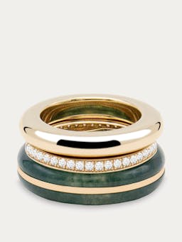 Moss agate classing stacking ring Rings By Pariah    - Collagerie