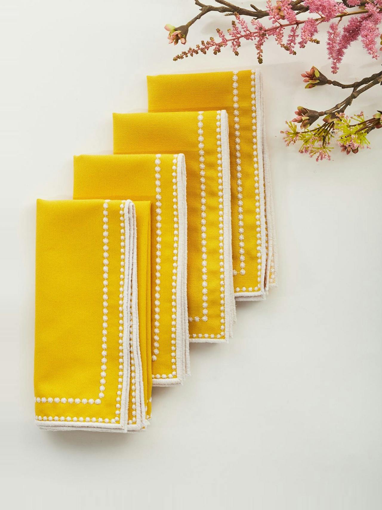 Margaux yellow napkins, set of 4