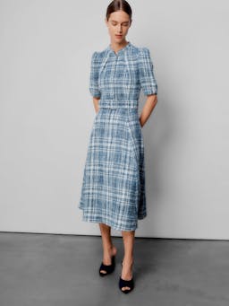 Ahana boucle check dress DRESSES Beulah London    - Collagerie