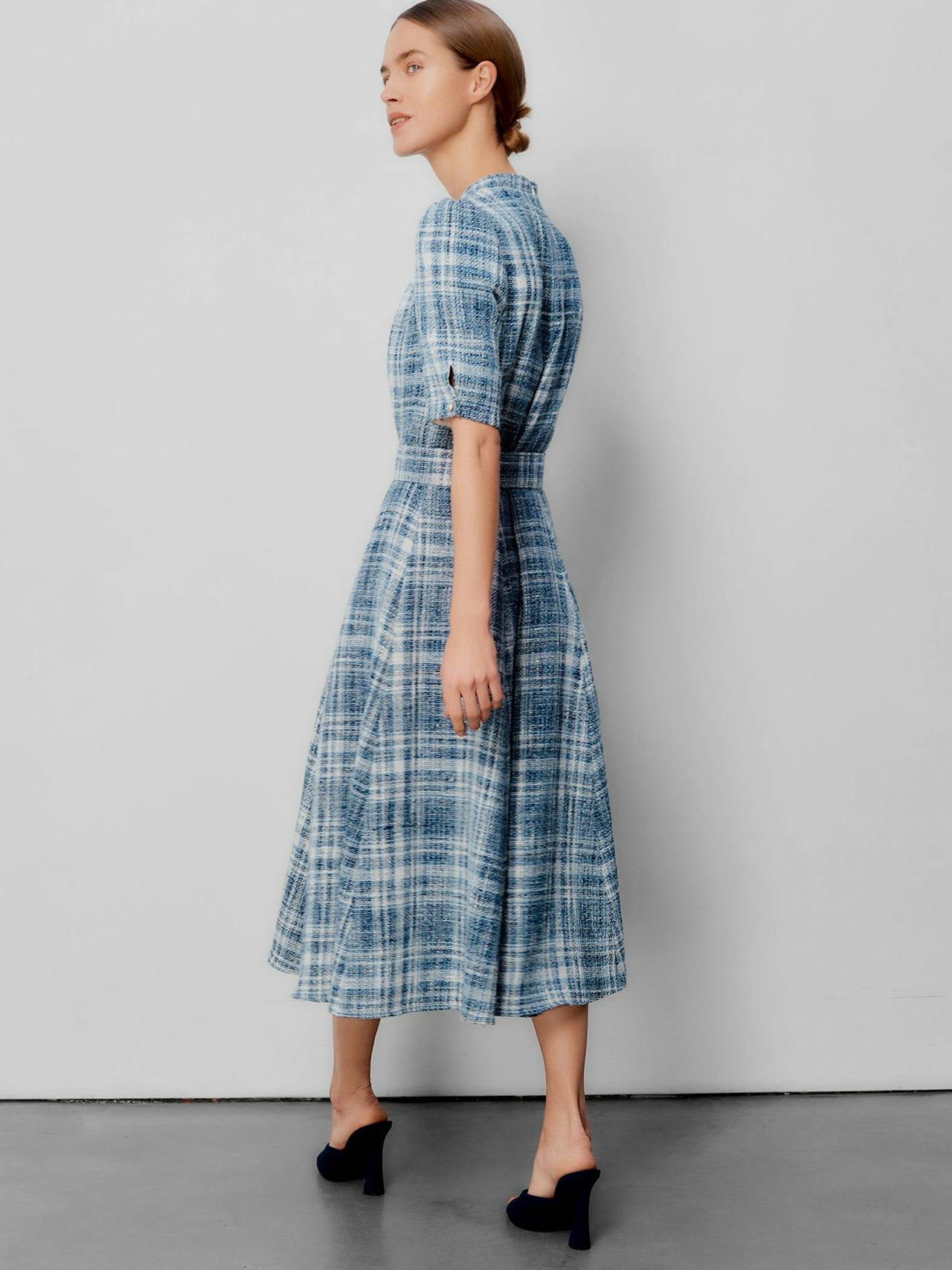 Ahana boucle check dress DRESSES Beulah London    - Collagerie