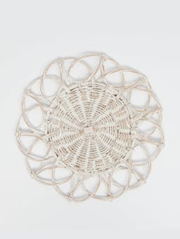 White Portofino rattan placemats (set of 4) SHOP Maison Margaux    - Collagerie