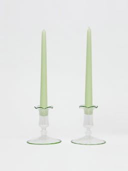 Green Isla candleholders, set of 2  Maison Margaux    - Collagerie