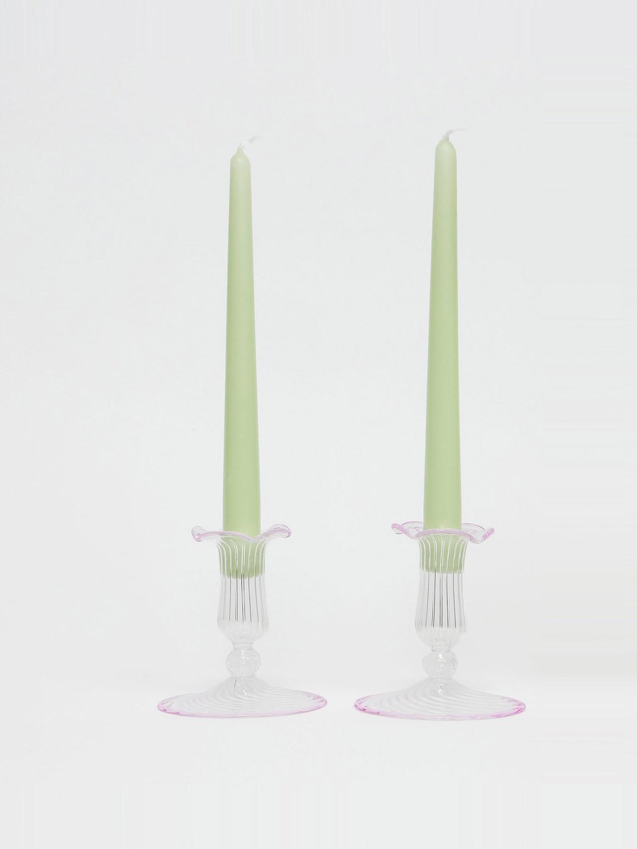 Pink Isla candleholders, set of 2  Maison Margaux    - Collagerie