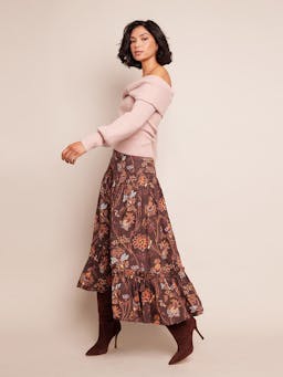 Brown vine blooms Tisbury skirt Skirts Cara Cara    - Collagerie