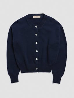 Navy Ada Geelong crewneck cardigan Clothing &Daughter    - Collagerie