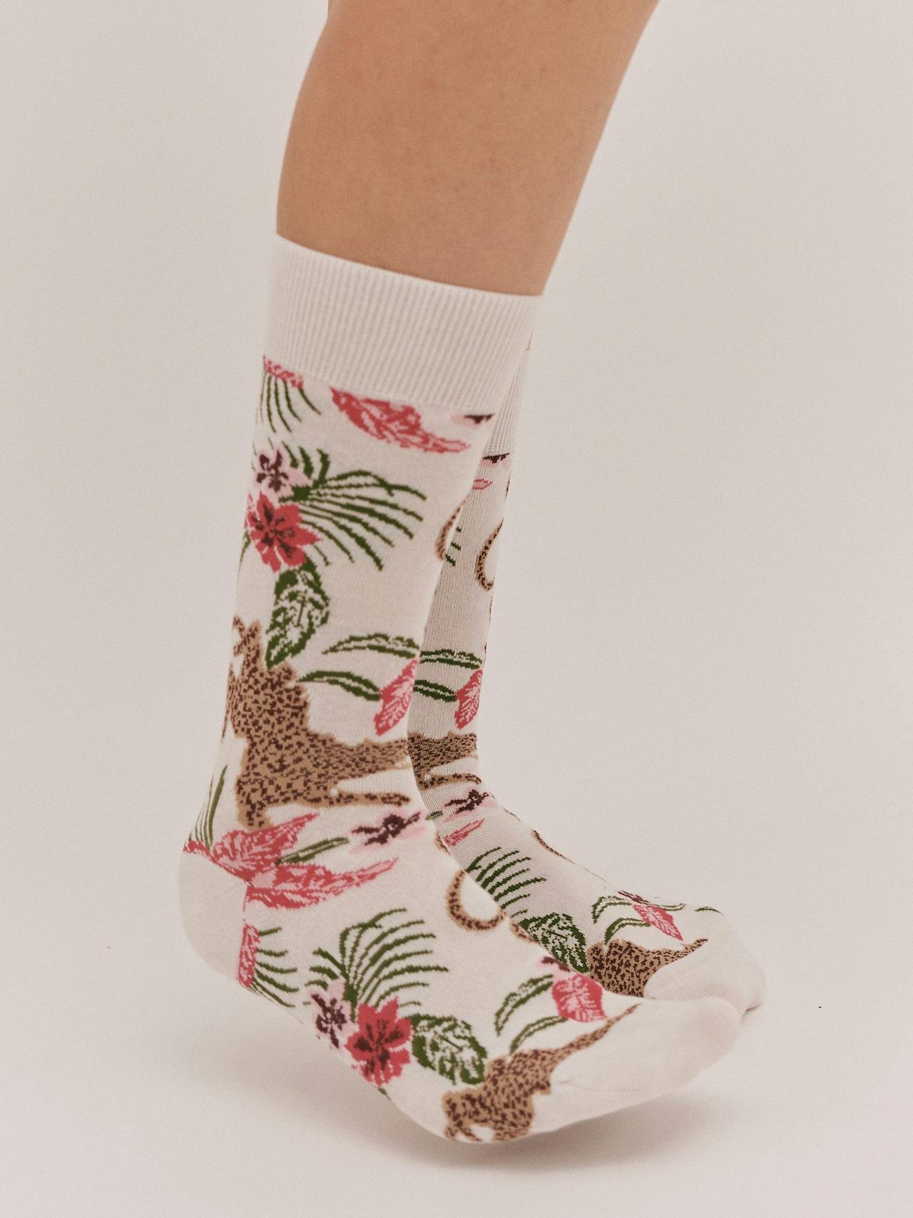 Women's socks soleia cream Women's Socks Desmond & Dempsey    - Collagerie