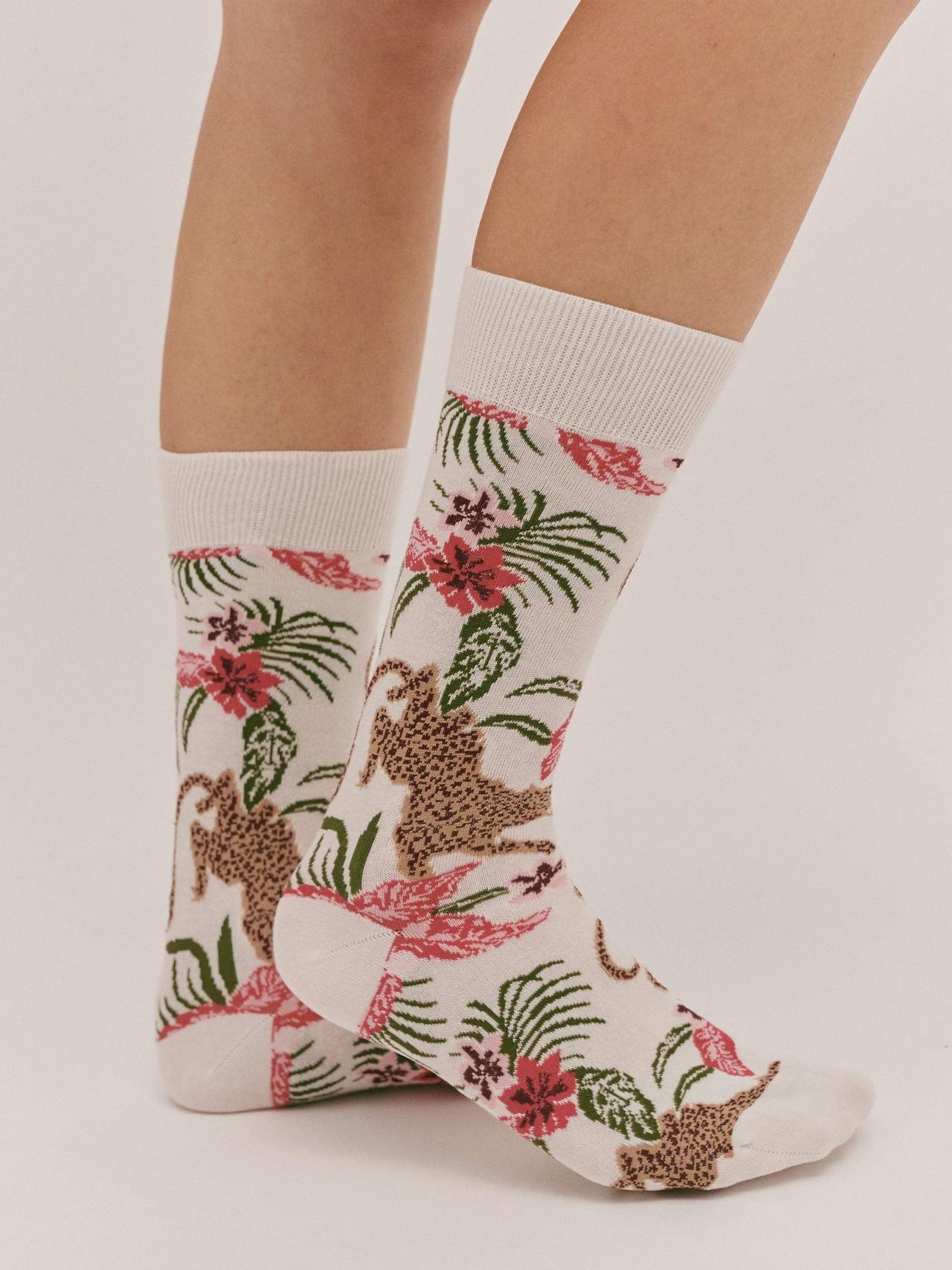 Women's socks soleia cream Women's Socks Desmond & Dempsey    - Collagerie