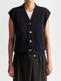 Navy Wexford pocket waistcoat Clothing &Daughter    - Collagerie