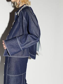 Indigo embellished denim Travis jacket Coats & Jackets Huishan Zhang    - Collagerie