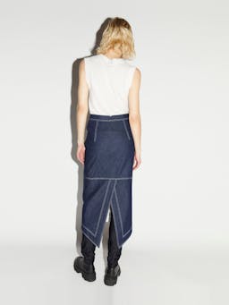 Indigo embellished denim Sonia skirt Skirt Huishan Zhang    - Collagerie