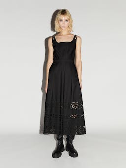 Black embellished faille Roseanna dress Dresses Huishan Zhang    - Collagerie