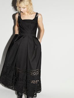 Black embellished faille Roseanna dress Dresses Huishan Zhang    - Collagerie