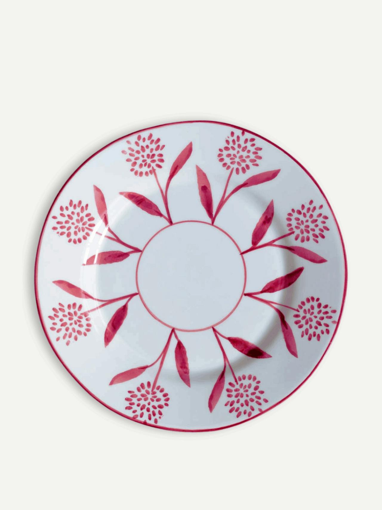 Cora hand-painted ceramic dessert plate