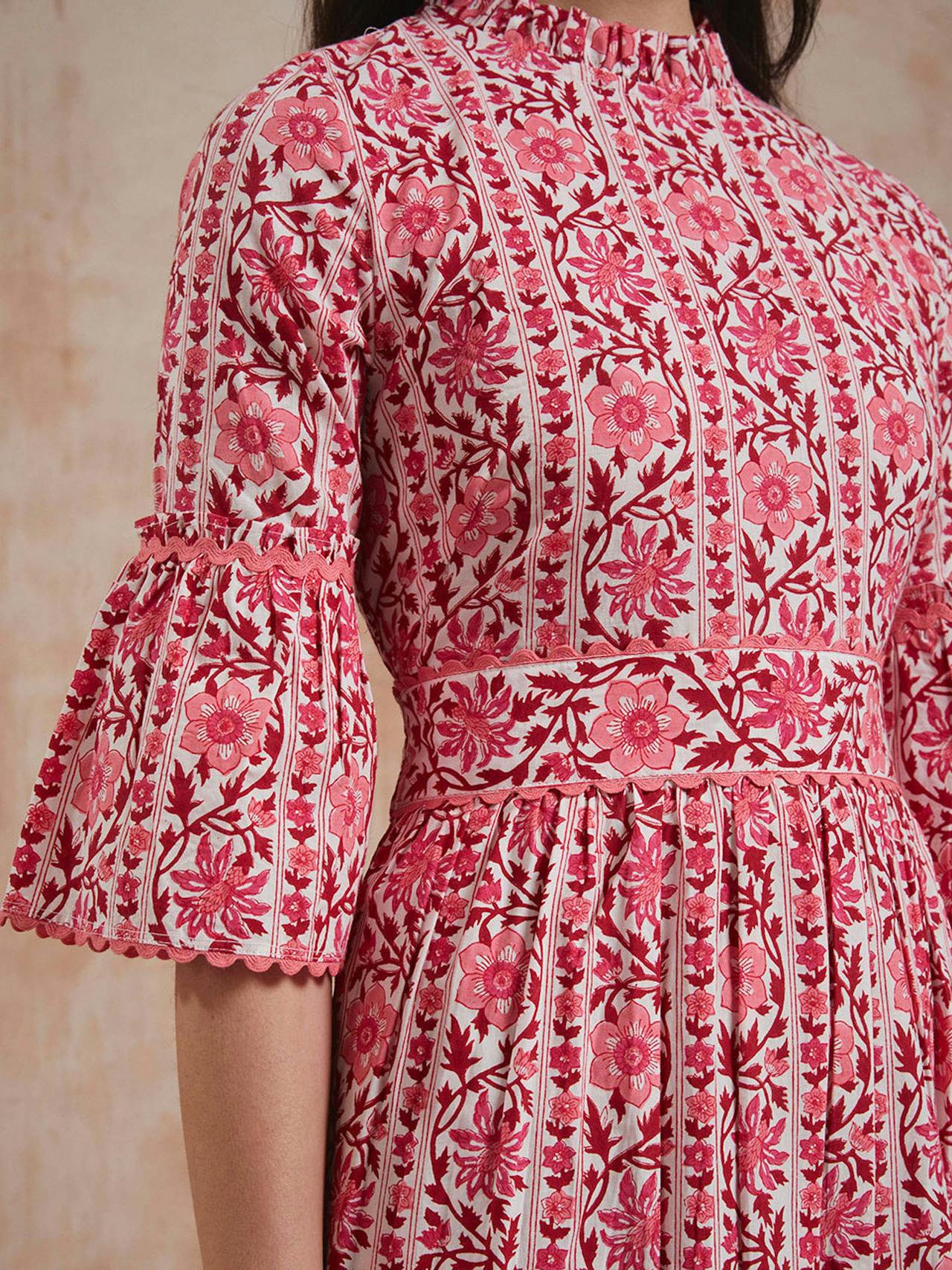 Rosewood border Savannah dress Dresses Pink City Prints    - Collagerie