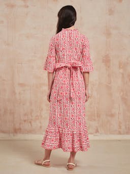 Rosewood border Savannah dress Dresses Pink City Prints    - Collagerie