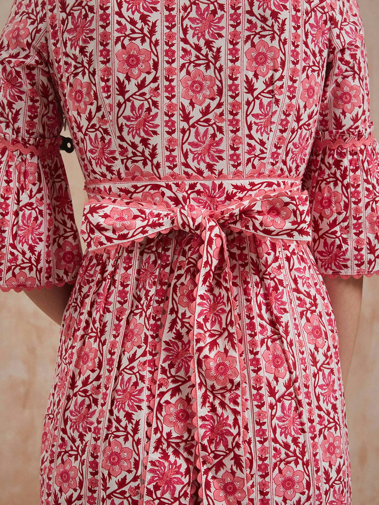 Rosewood border Savannah dress Dresses Pink City Prints    - Collagerie