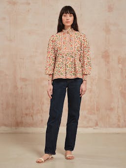 Maple jaal Nell blouse Tops Pink City Prints    - Collagerie