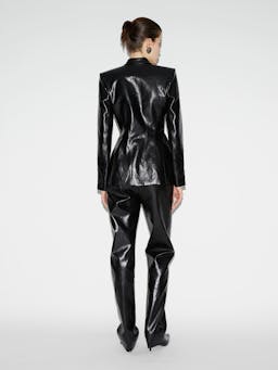 Thomas trousers black faux leather Pants Huishan Zhang    - Collagerie