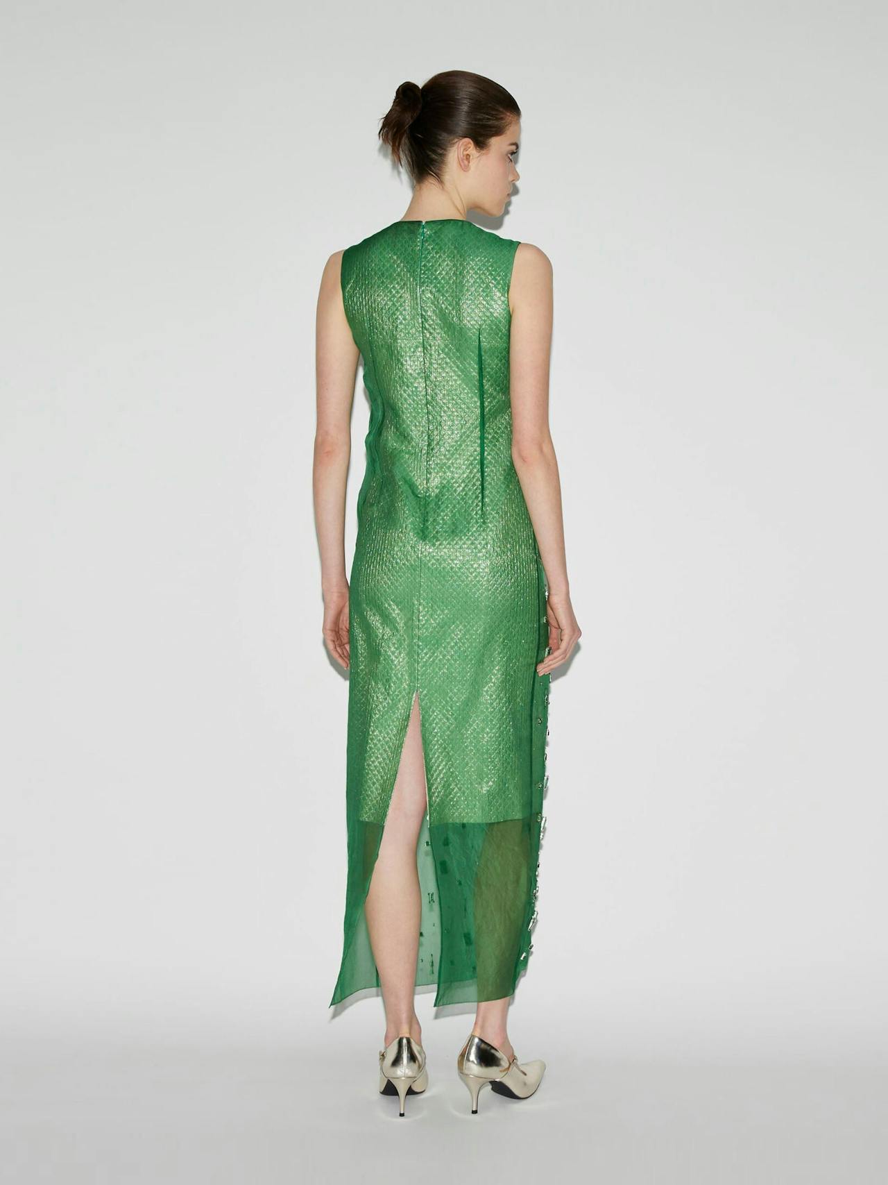 Grazia dress emerald embellished organza Dresses Huishan Zhang    - Collagerie