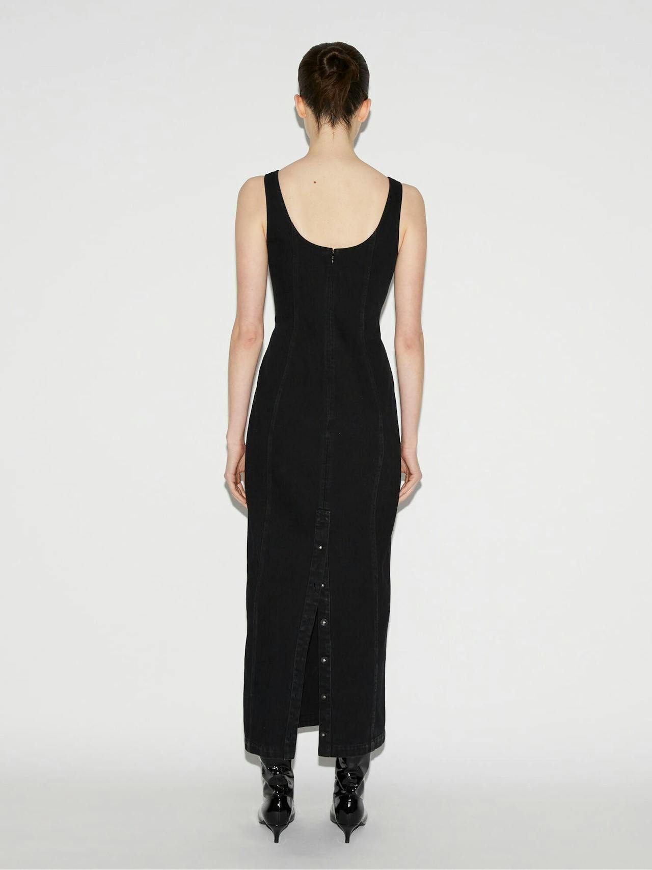 Rosemary dress black embellished denim Dresses Huishan Zhang    - Collagerie