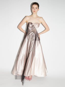 Gail dress rose satin and embellished tulle Dresses Huishan Zhang    - Collagerie