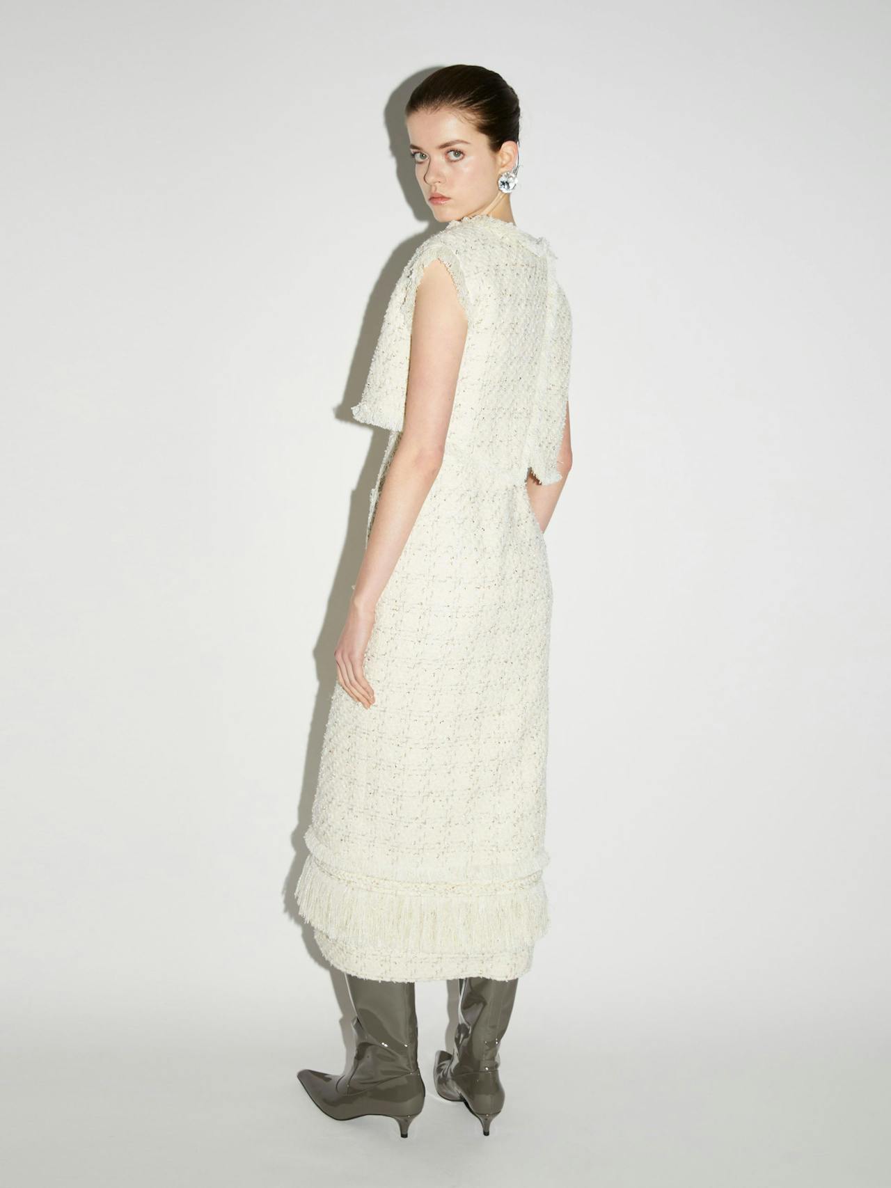 Peyton vest ivory tweed Dresses Huishan Zhang    - Collagerie