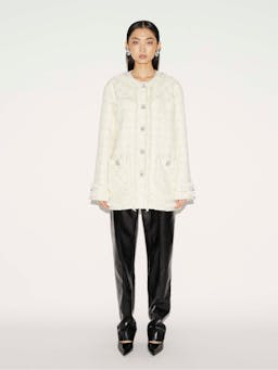 Jacob jacket ivory tweed Coats & Jackets Huishan Zhang    - Collagerie