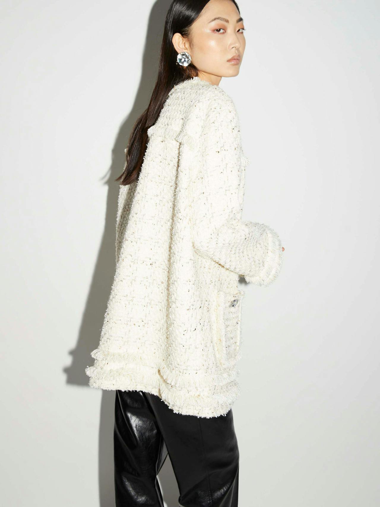 Jacob jacket ivory tweed Coats & Jackets Huishan Zhang    - Collagerie