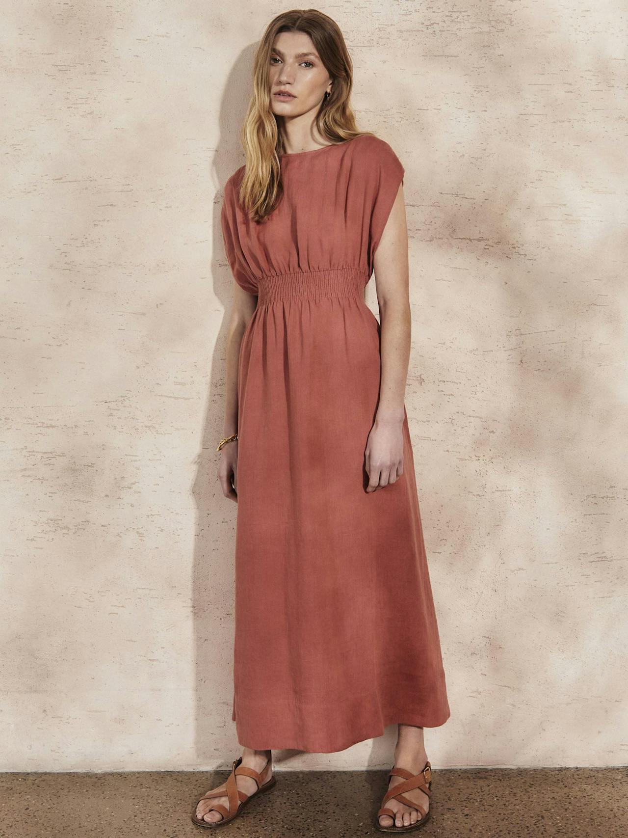 Sofia brick linen dress Dresses Mondo Corsini    - Collagerie