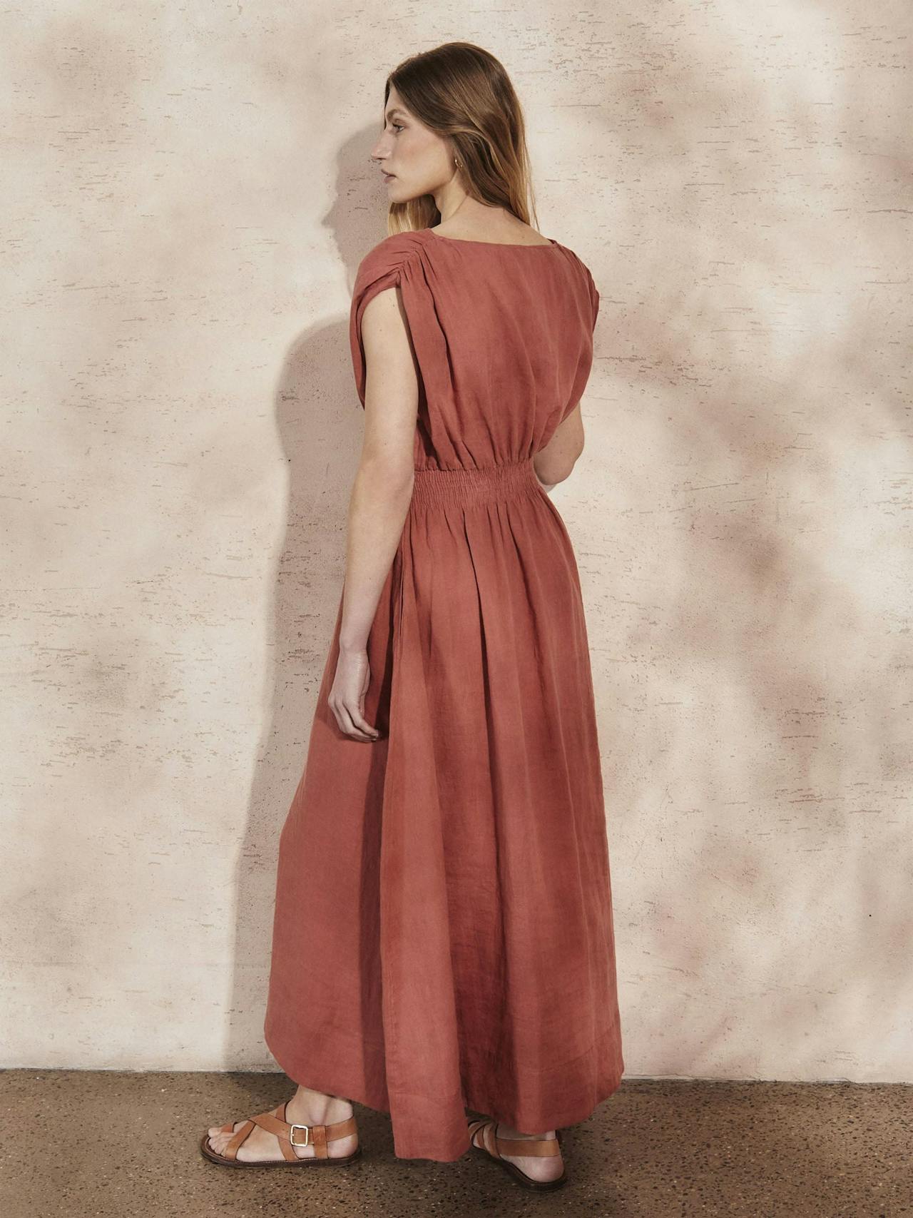 Sofia brick linen dress Dresses Mondo Corsini    - Collagerie