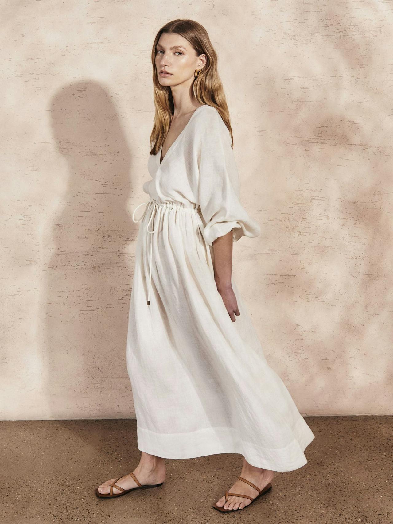 Dana panna linen dress Dresses Mondo Corsini    - Collagerie