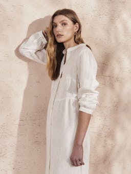 Matilde panna linen dress Dresses Mondo Corsini    - Collagerie