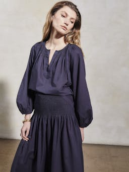 Elizabeth midnight cotton blouse Blouse Mondo Corsini    - Collagerie