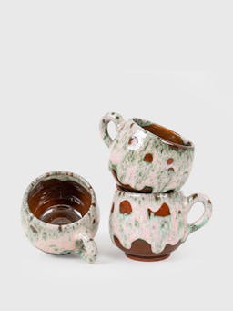 Medium piink guava lava mug  Flukette    - Collagerie