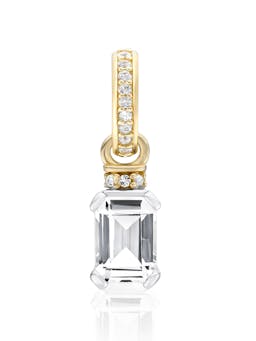 Emerald cut charm Pendant V by Laura Vann    - Collagerie