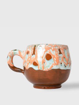 Large peach lava mug  Flukette    - Collagerie