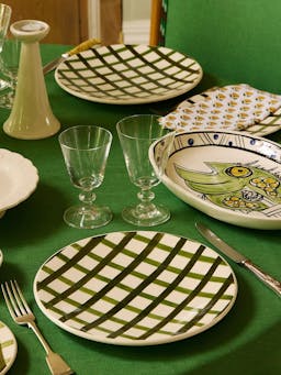 Green trellis dinner plate Dinner Plate Villa Bologna    - Collagerie