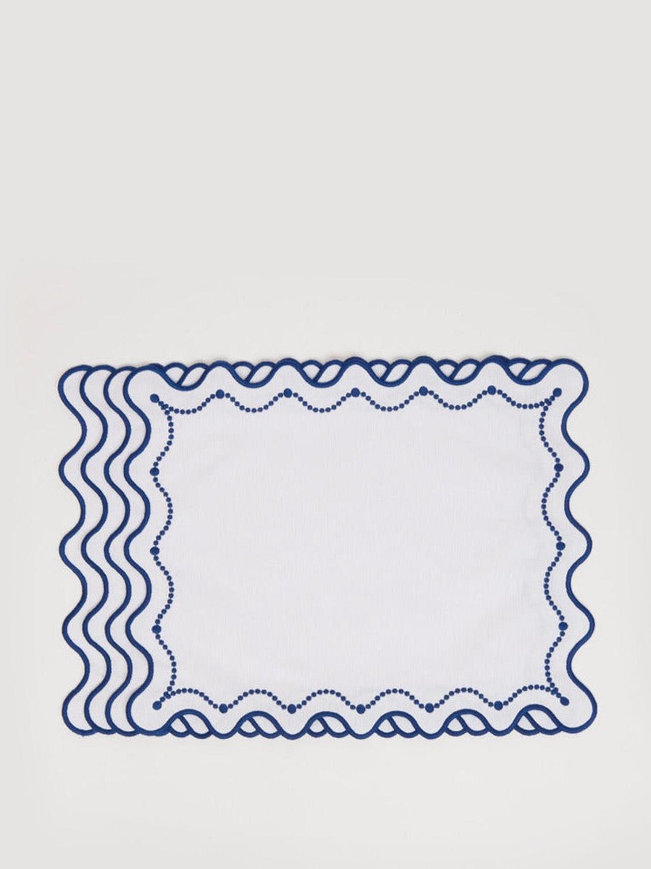 Marni blue embroidered placemats, set of 4