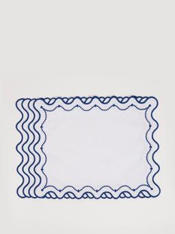 Marni blue embroidered placemats, set of 4 Interiors Maison Margaux    - Collagerie